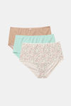 Marks & Spencer High Rise Full Coverage Hipster Panty (Pack of 3) - Navy Mix — thumbnail 1